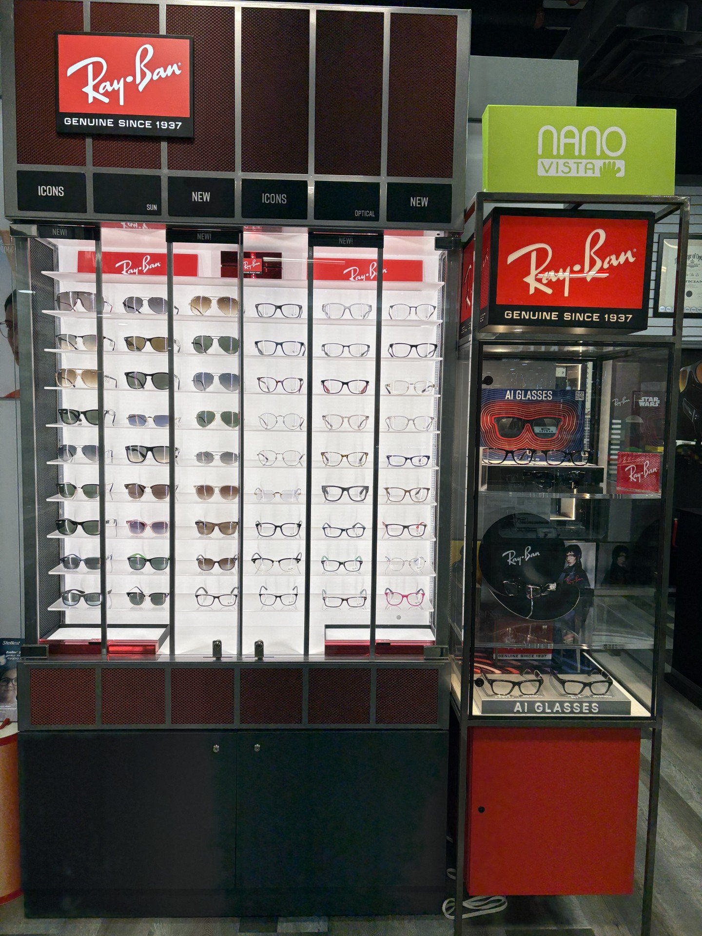 Premium sunglass display at Parkway Optical
